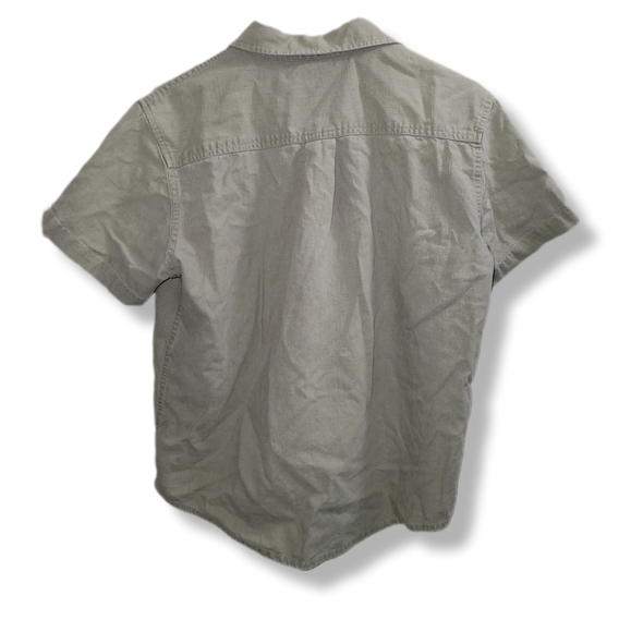 Womens Casual Summer Lightweight Linen Blend Green Button Down Shirt - Picture 2 of 8